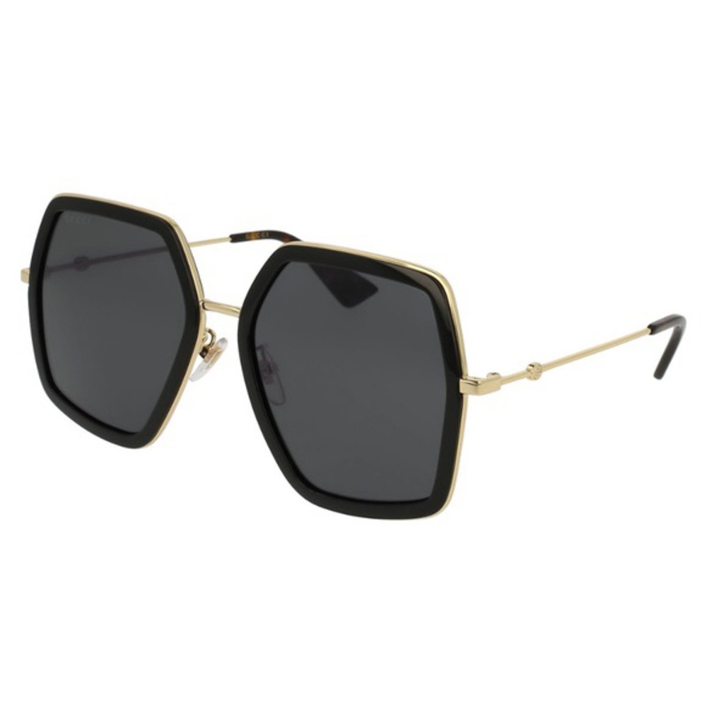 Oversize square-frame metal sunglasses